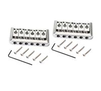 Toyvian 2pcs Silver Fixed Guitar Bridge Tailpiece for Style Electric Guitar Replacement Easy Install Standard String Spacing Construction