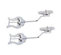 Toyvian 2pcs Silver Trombone Sheet Music Holders Music Book Clamps Iron Clips for Marching Band Instrument Accessories