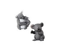 Toyvian 2pcs Simulation Koala Ornament Toys Mother and Child Koala Model Plastic Animal Figures for Kids Birthday Room Decoration