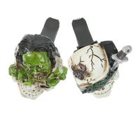 Toyvian 2pcs Skull Car Vent Clip Aroma Diffuser Scented Decorative Car Air Freshener with Plastic Resin Material Simple Elegant Design for Travel
