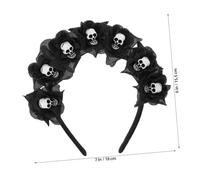 Toyvian 2pcs Skull Floral Headband Lightweight Comfortable Hair Accessories for Women and Ergonomic Fit Day Dead Hair Hoop for Halloween Cosplay Carnival Wedding Festival Wear