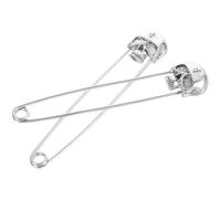 Toyvian 2pcs Skull Pin Lapel Pin Alloy Brooch Stylish Silver Clothing Tags Blanket Fixing for Quilting and Studying Accessories