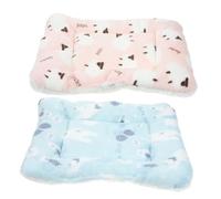 Toyvian 2pcs Small Animal Bed Mat Thickened Plush Pet Sleeping Blanket Warm Bedding for Guinea Pigs Hamsters Rabbits Xs with Cute Pink Lamb and Blue Polar Bear Patterns