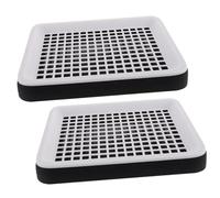Toyvian 2Pcs Small Animal Litter Box Square Rabbit Potty Trainer for Guinea Pig Chinchilla Hamster Lightweight Plastic Design for Black White Color