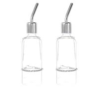 Toyvian 2pcs Small Animal Water Bottles 180ml Metal and Glass Pet Water Dispenser for Dogs and Small Animals Cage Space Saving and Easy Cleaning Features