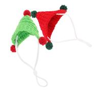 Toyvian 2pcs Soft Knitted Guinea Pig Triangle Hat Cute Tiny Animal Party Hats for Hamsters and Small Pets Cozy Lightweight Headwear for Photos Holiday Decorations and Cosplay Costume