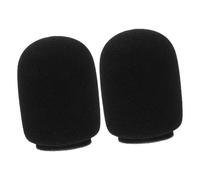 Toyvian 2pcs Sponge Microphone Cover Windscreen for Thickened Protective Cap Easy to Install Reduces Wind Noise and Saliva Effects