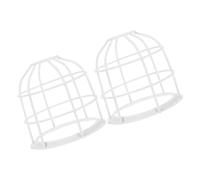 Toyvian 2pcs Sprinkler Cage Guard with Metal Bulb Cover and Ceiling Fan Light Globe Protective Fire Sprinkler Head Bracket for Home Safety Easy Install Smoke Sensor Net Shield