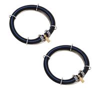 Toyvian 2pcs Stainless Steel Air Diffuser Rings for Pond and Fish Tank, Aquarium Oxygenation Device to Increase Dissolved Oxygen, Suitable for Indoor and Outdoor Use, Wide Compatibility