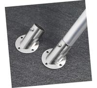 Toyvian 2Pcs Stainless Steel Closet Rod Socket Bracket Angled Flange Support Holder for Wardrobe Bathroom Kitchen Clothes Rail Heavy Duty Mount with Screw Fixing for Secure Pole Stability