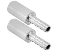 Toyvian 2pcs Stainless Steel Diffusion Stone 0.5 Micron for Homebrew Accessories with Soft Bubbles and Oxygen Injection, Suitable for Wort, Wine and Soda Aeration
