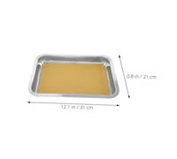 Toyvian 2Pcs Stainless Steel Dissecting Tray with Wax Liner Biology Specimen Tray for Educational and Laboratory Use Safe Design Easy to Clean for Anatomy Studies