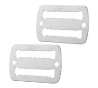 Toyvian 2Pcs Stainless Steel Diving Belt Buckle Serrated Webbing Keeper for Scuba Gear Lightweight User Friendly for Water Sports Easy Attachment