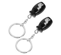 Toyvian 2pcs Stainless Steel Dog Urn Keychain Durable Memorial Pendant for Pet Ashes Lightweight Keepsake Keyring with Vibrant Color for Remembering Beloved Pets