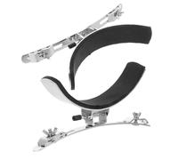 Toyvian 2pcs Stainless Steel Drum Leg Support for Marching Snare Drum Durable Clamp Accessory with Silver Finish Lightweight and Portable for Marching Bands and Touring Musicians