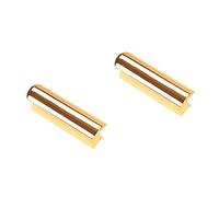 Toyvian 2pcs Stainless Steel Golden Hawaii Slide Bar Stick for Electric Guitar Unique Design for Enhanced Control and Comfort Lap Steel Playing