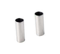 Toyvian 2pcs Stainless Steel Guitar Slide for Acoustic Electric Guitars Chromed Steel String Slider Comfortable Edges