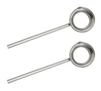 Toyvian 2Pcs Stainless Steel Long Handle Water Ladle with Spout, 35Cm Kitchen and Garden Scoop for Cooking and Watering, Metal Household Soup Serving Spoon