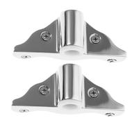 Toyvian 2pcs Stainless Steel Oarlock Mounts Paddle Fixing Base for Kayak Fishing Accessories Row Boat Canoe Boat Paddle Holder Bracket Stable Socket