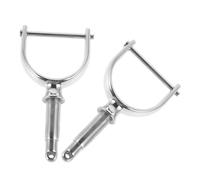 Toyvian 2pcs Stainless Steel Oarlock Socket Side Mount Clamp on Boat Paddle Holder with Easy DIY Installation and Maximum Resistance to Salt Water for Kayaks and Paddle Boards