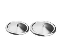 Toyvian 2Pcs Stainless Steel Replacement Lids for Tumblers Leakproof Portable Cup Covers Reusable Mug Caps for Travel and Daily Beverage Protection