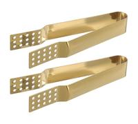 Toyvian 2pcs Stainless Steel Tea Bag Squeezer Tongs with Ergonomic Anti-Skid Design for Tea Bags and Sugar Cubes Kitchen Filter Tongs for Convenient Brewing and Serving