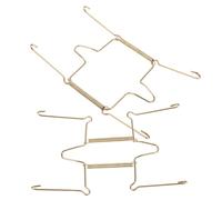 Toyvian 2pcs Stainless Steel Wall Hanging Plate Hooks U-Shaped Spring Hangers Heavy Duty Invisible Dish Holders for Kitchen Plates and Picture Frames Easy No-Drill Installation