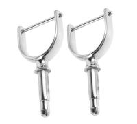 Toyvian 2pcs Stainless Steel Yacht Oar Locks Side Mount Paddle Fixing Base for Row Boats Canoes Kayaks Heavy Duty Corrosion-resistant Oar Lock Mounts for Use