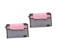 Toyvian 2pcs Stroller Organizer Buggy Hanging Bag for Diaper and Toys Storage Stripe Design for Boy Girl Storage The Go