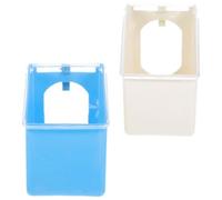 Toyvian 2Pcs Sturdy Plastic Pigeon Feeder Boxes Hanging Food and Water Containers for Small Birds and Pigeons