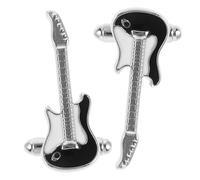 Toyvian 2pcs Suit Cufflinks Tuxedo Cufflinks That Will Not Cause Damage to Clothes Not Easy to Fall Men Wedding Party Guitar Shape Contemporary Design