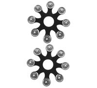 Toyvian 2pcs Tambourine Drum Hihat Accessory Cymbal Tambourine Bell Plate for Diy