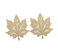 Toyvian 2pcs Thanksgiving Table Decorations Maple Fall Decor Party Dinner Holiday Mats Thanksgiving Sign Seasonal Autumn Kitchen Dining Table Decoration Jute Small Serving Golden