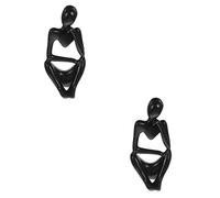 Toyvian 2pcs Thinker Statue Abstract Sculpture for Home Office Desk Decor Modern Style Left-right Thinking Figurine Elegant Modern Art Decorative Ornament for Living Room Bookshelf and