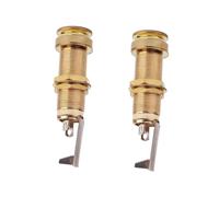 Toyvian 2pcs Threaded Cylinder Endpin Jack for Guitar Stereo Mono Jack Socket for Pickup Output Input Plug