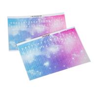 Toyvian 2pcs Thumb Piano Keyboard Decal Kalimba Piano Sticker Adhesive Note Stickers for Beginners Colorful Keyboard Labels Suitable for 17 21-key Kalimba Instruments