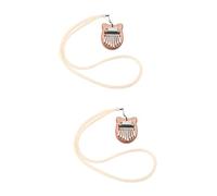 Toyvian 2pcs Tiny Kalimba Pendant Mini Portable Thumb Piano Sound Musical Instrument for Boys and Girls Beginners Design for Easy Carrying and Enjoyment