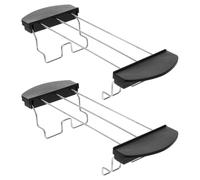 Toyvian 2pcs Toast Stand Bread Slice Holder Toaster Cooling Racks Stainless Steel Plastic Multifunctional Not Easy to Deform Silver Kitchen Cooking Baking Accessory