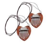 Toyvian 2pcs Tone Mini Thumb Piano Kalimba Portable Finger Piano Musical Instrument for Adults Beginners with Lanyard Compact Lightweight Design for Music Lovers