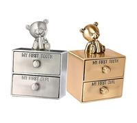 Toyvian 2pcs Tooth Holder Box Unique Keepsake Organizer for First Tooth and Curl Multi-Functional Jewelry Storage Container for Boys and Girls and Lovely Design