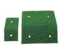 Toyvian 2pcs Tortoise Basking Platform Turtle Resting Terrace with Artificial Grass 1 Small + 1 Large Climbing Ladder Suction Cup for Reptile Habitat