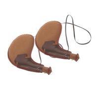 Toyvian 2pcs Traditional Leather Bota Bags Strap Lightweight Water and Wine Carrying Holders for Hiking and Outdoor Use