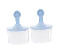 Toyvian 2pcs Travel Formula Dispenser Container Portable Powder Storage Case with Versatile Compartments for Snacks Easy to Clean for Outdoor Use Grey