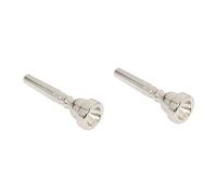 Toyvian 2pcs Trumpet Replacement Copper Mouthpiece for Trumpet Silver Finish for High Register Engineered for Musicians and Beginners