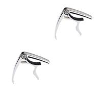 Toyvian 2pcs Tuner Capo Clip for Acoustic Electric Guitars Guitar Capo Clamp Easy Tuning Suitable for Folk Classical Violin Ukulele Banjo Mandolin Protects Instrument Fretboard and Strings