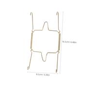 Toyvian 2pcs U-Shaped Invisible Spring Plate Hangers Stainless Steel Wall Mount Dish Display Holders Easy No-Drill Installation Decorative Plate Wall Storage