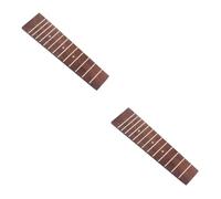 Toyvian 2pcs Ukulele Fretboard Frets and Inlay Dots for Soprano Concert Ukulele Replacement Durable and Elegant Accessory for Musicians
