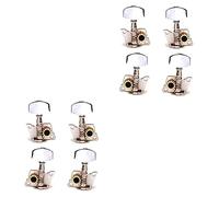 Toyvian 2pcs Ukulele Machine Finish Tuning Pegs String Guitars Easy to Install Complete Mounting Screws Replacement for Broken Parts