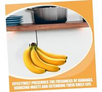 Toyvian 2Pcs Under Cabinet Rotatable Banana Hanger Hooks for Kitchen Fruit Storage Metal Construction Space-Saving Design to Keep Bananas Fresh and Easily Accessible