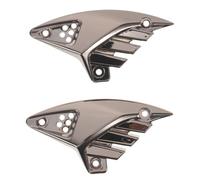 Toyvian 2pcs Universal Motorcycle Fairing Winglets for Electric Motorbikes, Lightweight Black Plastic Side Spoiler with Blade Wing Shape, Easy Installation, Reducing Wind Noise for Stylish